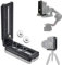 WEWOGA Aluminium-L-Halterung, horizontal, vertikal, Schalter, Kardan-L-Griff, Schnellwechselplatte, kompatibel mit DJI Ronin RS2 RSC2 RS3 RS 3 Pro Gimbal Stabilisator Kamerastativ Einbeinstativ
