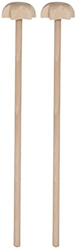 teemando® 2 X Quirl aus Buchenholz, 30 X 4 cm