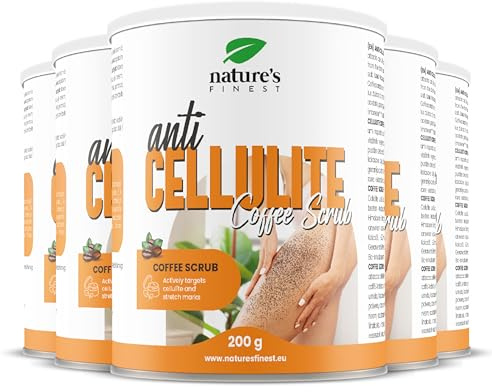 Nature's Finest Anti-Cellulite Coffee Scrub - 100% Natürliches und Reinigendes Kaffeepeeling - Arabica-Kaffeebohnen, Regenerationsölen und Himalaya-Salz - Reduziert Auftreten von Cellulite - 1 kg