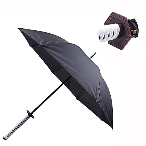 BIRLD Demon Slayer Schwert Regenschirm Katana-Regenschirm Cosplay Anime Samurai, Japanischer-Regenschirm Mit Anime Schwertgriff Tragbar Samurai Regenschirm (Color : F)