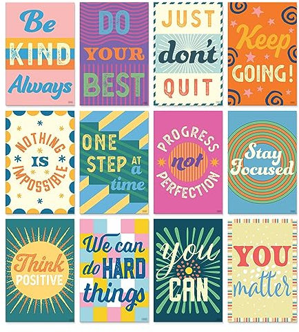 S&O Postkarten für den Versand – Postkarten Großpackung mit inspirierenden Sprüchen und erhebenden Nachrichten – Postkarten zum Versand – 60 Postkarten für Kinder – Lehrer-Postkarten für Kinder,