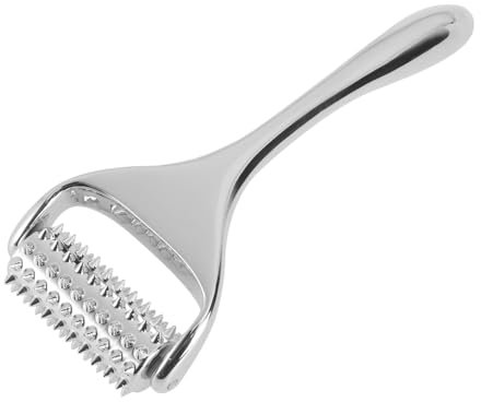 POPETPOP Beauty Water Light Needle Roller En Alliage De Zinc Pour Massage Facial Outil De Soin De La Peau Portable 13.0X4.8X1.8Cm Argent