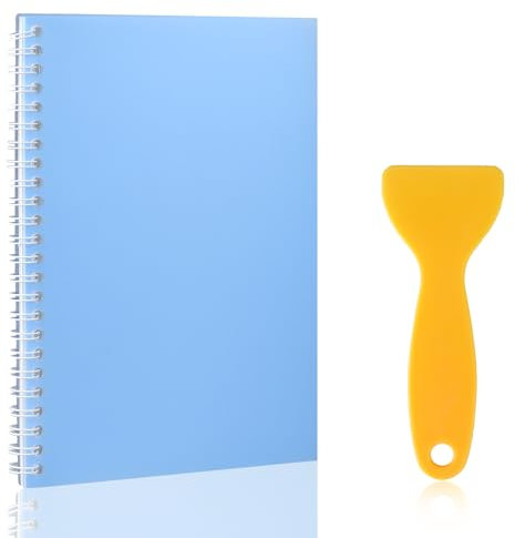 Aufkleber Sammelalbum mit Plastikspatel 15x21cm Blau Aufkleberbuch Wiederverwendbar Sticker Sammelbücher Stickerbuch Organisationsalben Aufbewahrungsnotizblöcke zum Sammeln von Aufklebern