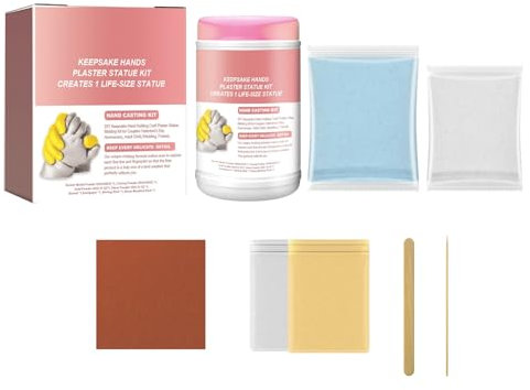 Deluxe Hand- Fußabdruck-Andenkenset für Neugeborene, Erinnerungen mit Tonabdruck-Set, perfekt für Geschenke Kinderzimmerdekoration Twm432 (Pink, One Size)
