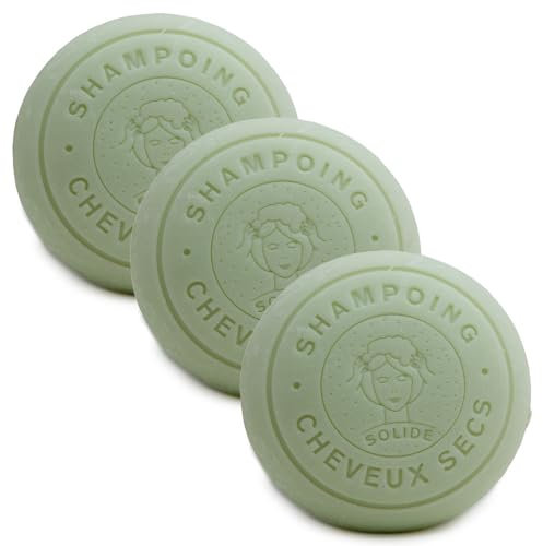 Label Provence Nature Label Provence – French Shampoo Bar aus Bio-Eselsmilch – für trockenes Haar – 110 g Riegel – 3er-Set