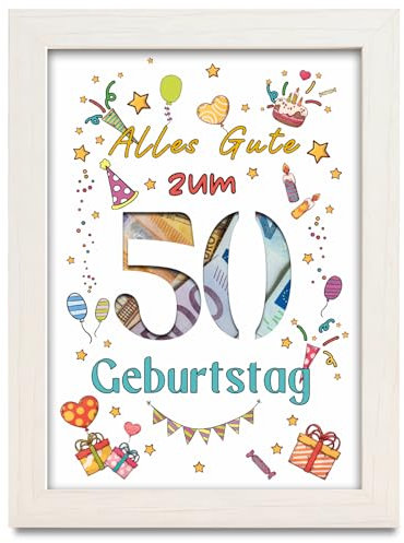 50. Geburtstag Geldgeschenk, Geschenke zum 50 Geburtstag Frau Mann, Geldgeschenke Alles Gute zum 50 Geburtstag, Coole Geschenkideen zum 50. Geburtstag für Freunde Familie Kollege Liebhaber