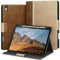 KingBlanc Étui pour iPad Air 13 (M3 2025/M2 2024) avec porte-crayon, support de protection en cuir végétalien, fonction veille/réveil automatique, multi-angles pour visualisation/dessin, prend en