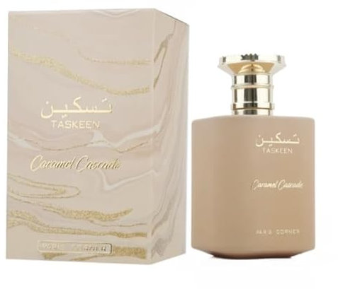 Paris Corner Taskeen Caramel Cascade Eau De Parfum 100ml für Damen und Herren Arabisches Duftwasser Karamell Milch Honig Duft