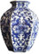 Vase Porzellan Antik handbemalt blau und weiß Big Belly Vase Blumenarrangement chinesischer Stil Veranda Dekoration