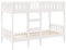 vidaXL Etagenbett, Kinderbett mit Rausfallschutz Leiter, Bettgestell mit Lattenrost, Bett Stockbett Holzbett, Weiß 80x200cm Massivholz Kiefer