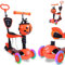 Habib Gruppe 5-in-1 Kinderroller mit Rückenlehne für Jungen und Mädchen - Abnehmbarer Sitz, LED-Räder, Höheverstellbarer Lenker, Tretroller - Kinder Roller Outdoor Spiel, für 2-8 Jahre Kinder (Orange)