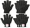 PATIKIL Cut Resistant Gloves, 4 Pair Level 5 Protection Anti Cutting Gloves for Kitchen Wood Carving Working, XX-Small, Black