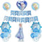 Frozen Luftballons, Elsa Prinzessin Folienballon, 19 Stück Elsa Geburtstagsparty Deko, Eiskönigin Geburtstagsdeko, Frozen Happy Birthday Banner, Frozen Balloons für Kinder Mädchen Geburtstag