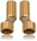 Lot de 2 adaptateurs S pour robinet de douche, filetage extérieur 3/4 vers 1/2 en laiton, raccord en S, décalé de 8 mm, longueur 75 mm, raccord de bras pivotant réglable, excentrique pour