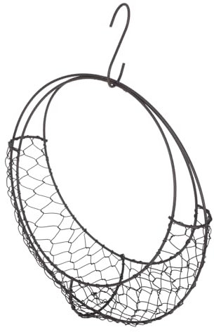 IWOWHERO Elegant Wire Wreath Basket Hanging Succulent Planter Plant Hanger Wire Decorative Flower Holder Garden Decor