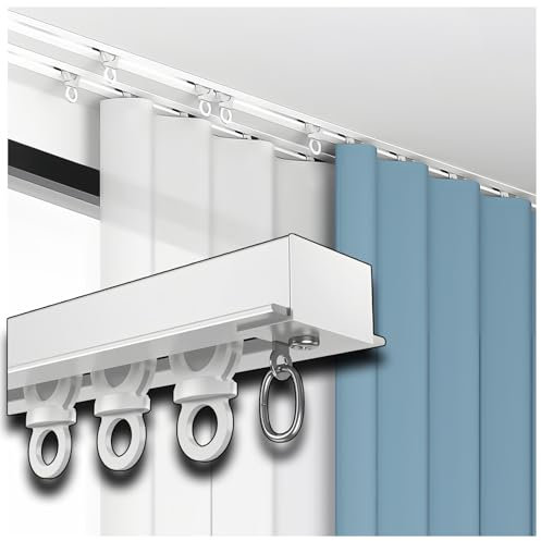 Versteckte Vorhangschiene, Raumteiler track, Versenkte Deckenmontage-Schiene, Aluminium Schiebeschiene, für Wohnzimmer, Schlafzimmer und Arbeitszimmer(4.0m/13.1FT(4 * 1m))