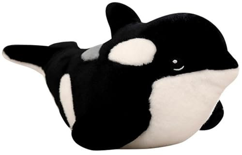 TOPLITHE Kuscheliger Baby Orca Plüschtier, Niedliches Meerestier Spielzeug Geschenk for Kinder Mädchen Jungen Wohnzimmerdekoration(28CM/11IN)