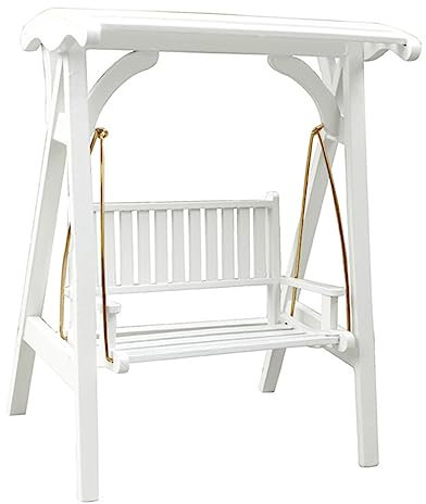 SOPOTUTU Puppenhausschaukel Figur Fee Mini Modern Kleine Schaukelstatue Kleine Schaukel Exquisite Kleine Schaukel Weiß Hölzern