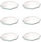 Super Mundo - 6pcs Platos Cristales de Forma Octágono Transparentes, Para Cocina y Comedor (15cm)