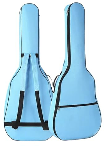 LPACXBYD 40/41 Zoll Oxford-Gewebe Akustikgitarren-Gigbag Wasserdichter Rucksack Baumwolle Doppelte Schultergurte Gepolsterte Softcase für Konzertgitarren(Blue)