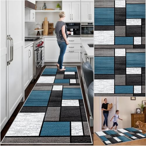 YosetomhLvey Alfombra Pasillo Larga Alfombra Cocina Lavable Antideslizante Tapete Corredor Felpudo de Entrada, Alfombras de Cocina para Pasillo, Entrada, Dormitorio, Escalera Alfombrilla 80 x 400 cm
