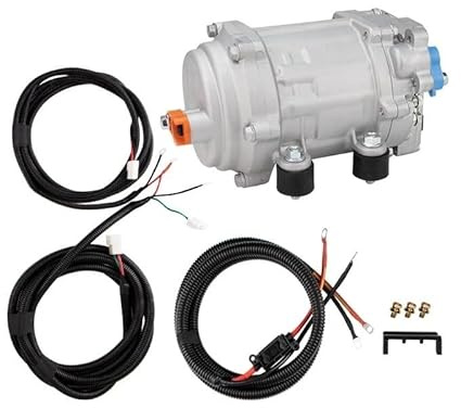 hutianbrt Compresseur AC électrique Ensemble Voiture Camion Bus Bateau Tracteur Climatisation A/C 12V 24V 48V Remplacement du de(D-24V)