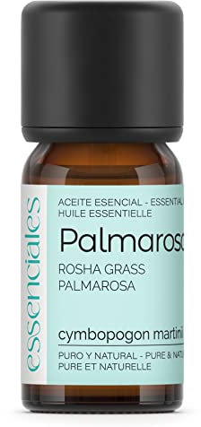 Essenciales - Aceite Esencial de Palmarosa, 100% Puro, 10 ml | Aceite Esencial Cymbopogon Martini