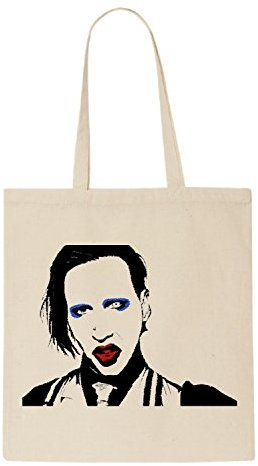Marilyn Manson Funny natürliche organische Tasche / natural organic Bag (Beige