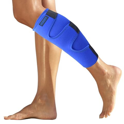 Torn Calf Muscle Brace - Shin Splint Support for Pain Relief Muscle Tear Strain Sprain Splints Injury - Best Compression Running Lower Leg Wrap for Men Women