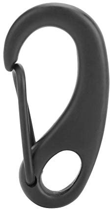 Tauchhaken, Qulity 316 Edelstahl, D-Form, Verriegelungs-Karabiner-Clip-Bolzen-Set für Outdoor-Sport, Angeln, Wandern, Klettern (50 mm, schwarz), Sportartikel, Tauchen
