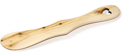 Couteau à beurre fait main en genévrier nordique non traité 100% naturel avec un manche en forme de cœur