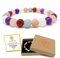 Fertility, Pregnancy & Childbirth Bracelet - Stretch Crystal Bead Bracelet - Rose Quartz, Aquamarine, Amethyst, Moonstone, Carnelian, Sunstone, Blue Lace Agate - Gift Box & Crystal Infomation Card