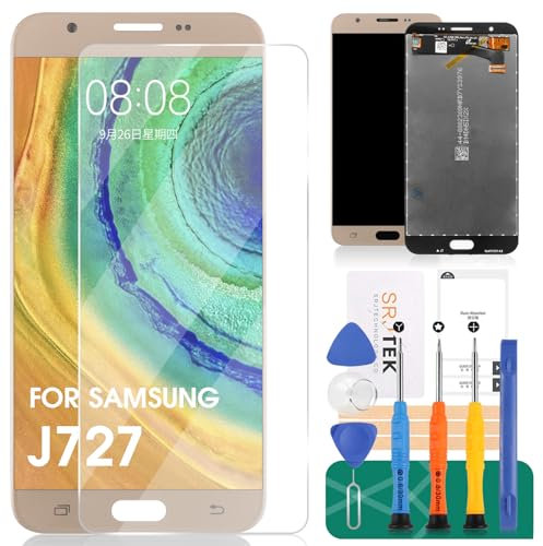 SRJTEK Pantalla LCD 727 de repuesto para Samsung JGalaxy J7 Prime 2017, pantalla LCD para J727 SM-J727A J727R4 J727V J727P SM-J727VL J727U SM-J727T SM-J727T1 Sky Pro Touch Screen Digitizer Glass
