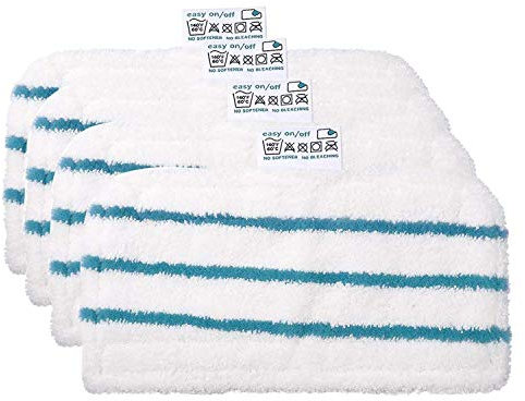 Cxssxling Lot de 4 Lingettes Microfibres Rectangulaires pour Balai Vapeur Black et Decker (Bleu)