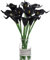 huaao 12pcs Künstliche Calla Lilien Kunstblumen Realistische Latex Blumenarrangements Dekoration Brauthochzeit Partei Hochzeit Hotel DIY-Blumengestecke, Schwarz