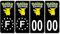 HADEXIA Aufkleber für Nummernschild, hochwertig, Pokemon, Pikachu, Schwarz, 2 Paar