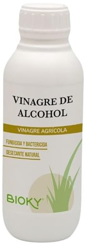 Bioky® Vinagre Concentrado al 20% - 1L – Origen Natural de Alcohol de Cereal – Sin Residuo - Acción Limpiador Profundo - Elimina Moho y Hongos (1L)