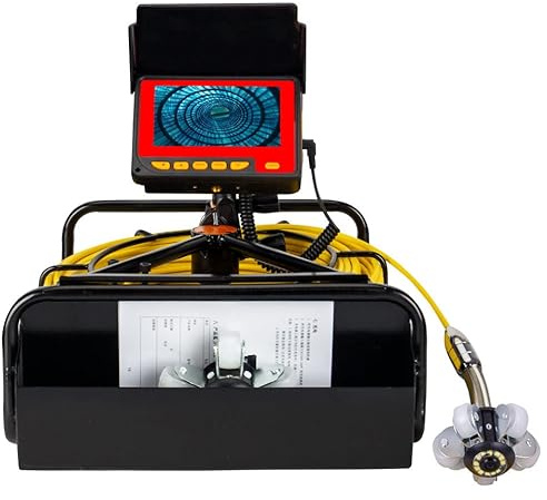 SYANSPAN Kanalisationskamera 30,5 m, 10,9 cm LCD-Monitor, 17 mm Rohr-Inspektionskamera mit 6 LED-Lichtern, wasserdichte IP68 Kanalisationskamera für Klempner, Hausbesitzer (30 m, 16 GB DVR)