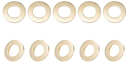 DTGN Lot de 10 rondelles d'étanchéité plates en laiton - 20,5 mm x 36 mm x 3 mm - Idéales pour les vis M20 de machines industrielles - Joints plats en laiton