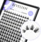 BEYELIAN Lash Clusters, Individual Cluster Lashes 144 Pcs, 10-16mm DIY Eyelash Extension Natural Look Reusable Glue Bonded Black Super Thin Band (705)