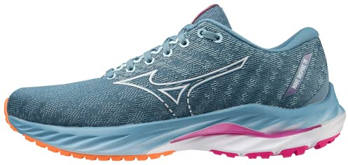 Mizuno Wave Inspire 19 Straßenlaufschuhe für Frauen Hellblau Weiß 40.5 EU