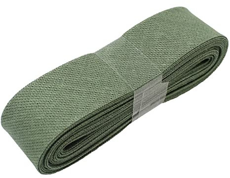 3 Meter Schrägband 20mm Breite in Unifarben - Biasband - zum Einfassen oder Verzieren von T-Shirts, Tischdecken, Deko und vieles mehr - Olive (93)