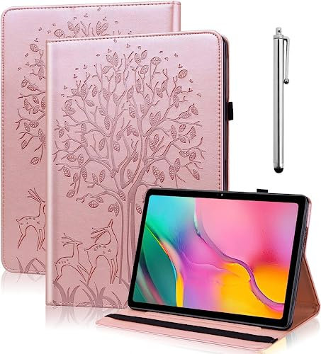 BOLELAW Hülle für iPad mini 5 (2019 Modell 5. Generation) 7.9 Zoll mit Stift und Stifthalter, Kartenschlitz Standfunktion Flip Fashion Schutzhülle für iPad mini 5. 4. 3. 2. Generation, Rosa