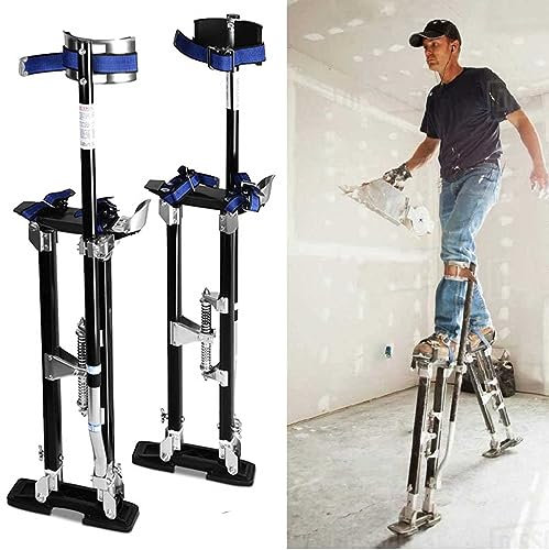 FJAUOQ Arbeitsstelzen Für Maler Deckenbauer Einstellbare Aluminiumstelzen Stelzen Aluminium Professionelle Handwerkerstelzen Trockenbau Verputzen Stelzen,23inch