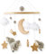 Promise Babe Baby Mobile Holz Schaf Baby Windspiele mit Filzkugeln Holz Stern Mond Baby Mädchen Mobile Babybett Babytisch Wickeltisch Holz Gehäkelt Wolken Mobile Glocke Bett Anhänger Sheep Bed Bell