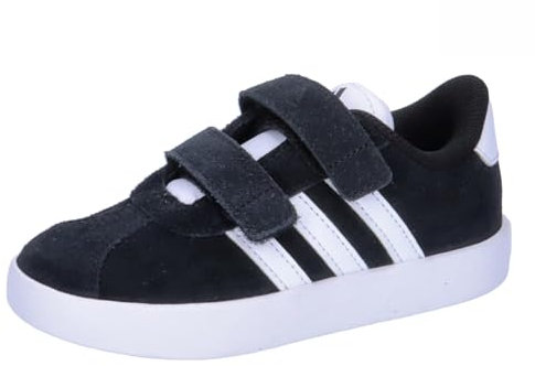 adidas Unisex Kinder VL Court 3.0 Shoes, core Black/Cloud White/core Black, 25 EU