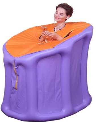 Kit Sauna, Tenda Sauna Gonfiabile con Pompa d'Aria Tenda Sauna in PVC, Sauna a Vapore Portatile Perdita di Peso Terapia disintossicante (Non Include Generatore di Vapore) per La Sicurezza De