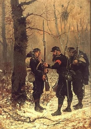 MUJURUR Bekannt Leinwand Wandbilder Leinwand Plakat Der post of danger von alphonse de neuville für Wanddekoration 60x90cm