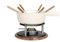 Service à fondue tradition MEN426C – 6 personnes, 2,6L, caquelon fonte émaillé, socle en acacia