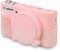 BOVKE Silicone Camera Case for Canon PowerShot SX740/ SX730 Digital Camera, SX740 Camera Soft Case Cover Rubber Camera Sleeve with Removable Lens Cover, Smoked Pink